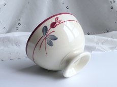 画像5: カフェオレボウル '' FLORENCE '' ボルドーのお花 (5)