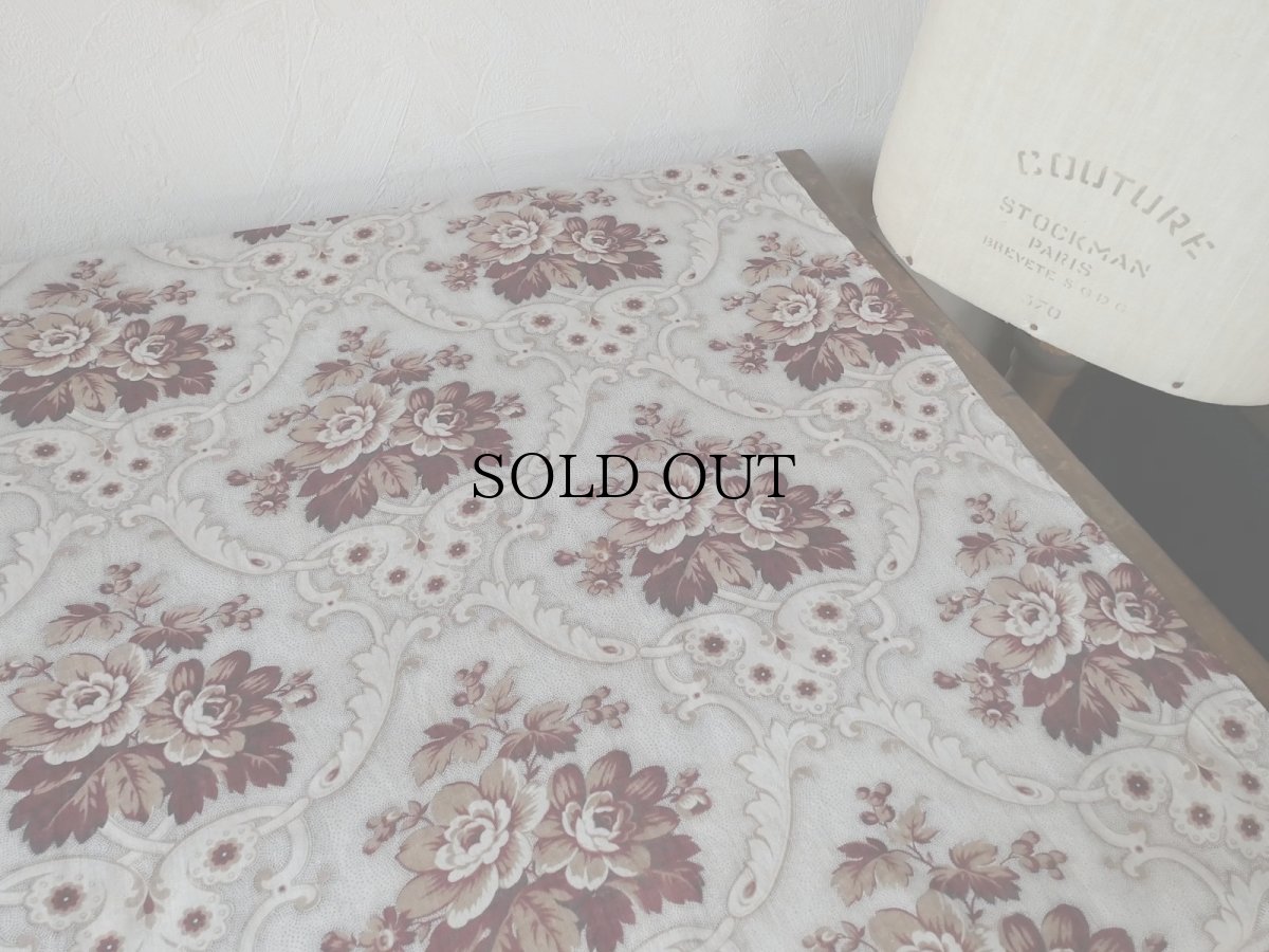 画像13: フランス アンティーク ファブリック 点描花模様　(在庫2→0)  (13)