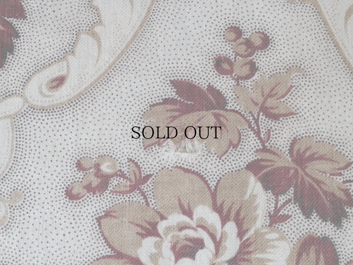 画像9: フランス アンティーク ファブリック 点描花模様　(在庫2→0)  (9)