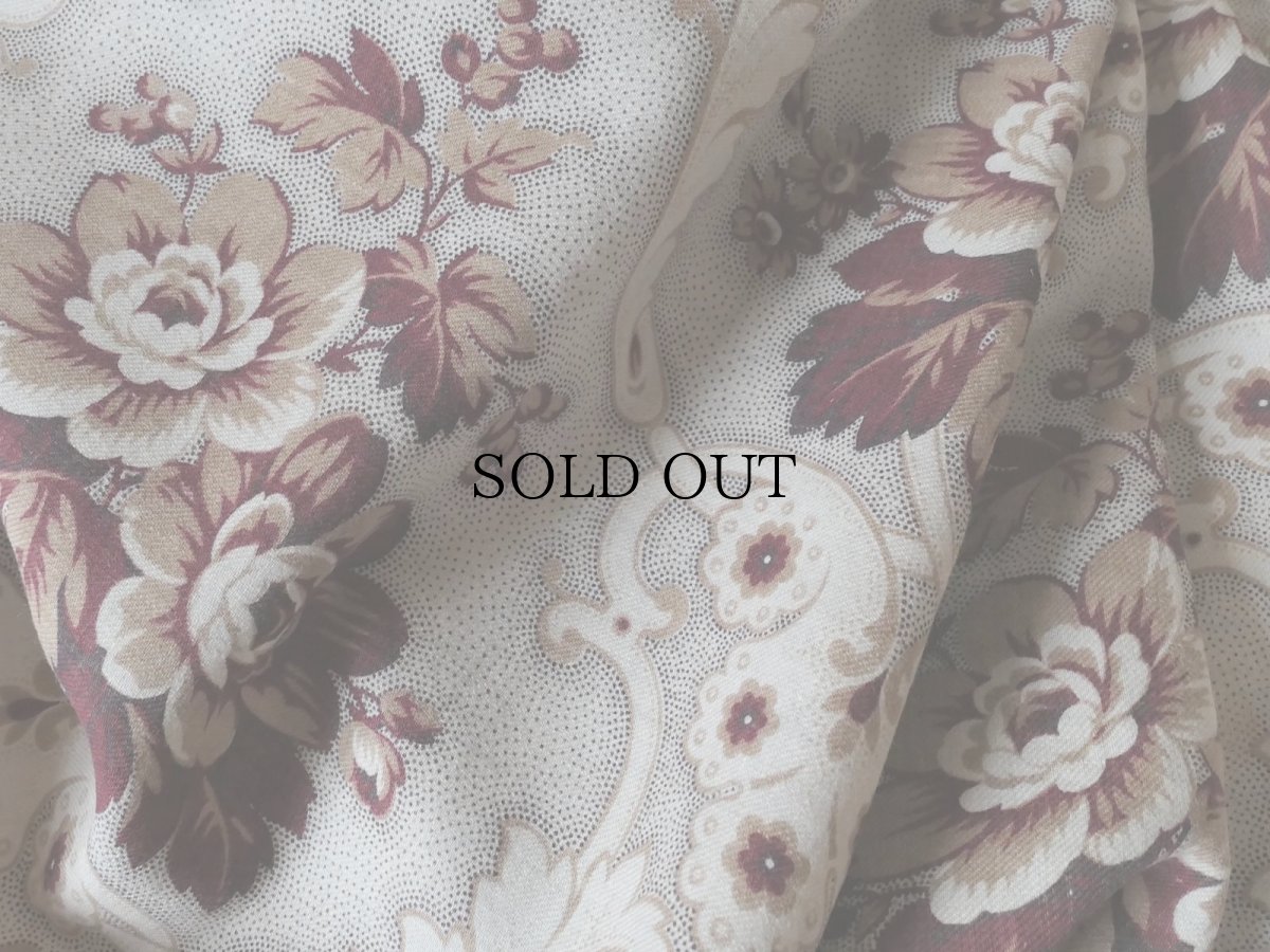 画像15: フランス アンティーク ファブリック 点描花模様　(在庫2→0)  (15)