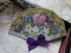 画像2: フランス アンティーク Jn Giraud Fils PARIS Odrantis  紙もの 扇子 (2)