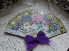 画像6: フランス アンティーク Jn Giraud Fils PARIS Odrantis  紙もの 扇子 (6)