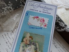 画像2: フランス アンティーク Au Printemps Paris 紙もの ファブリック サンプル シート B (2)