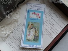 画像4: フランス アンティーク Au Printemps Paris 紙もの ファブリック サンプル シート B (4)
