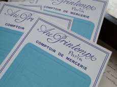 画像8: フランス アンティーク Au Printemps Paris  紙もの メルスリー ボタン シート (8)
