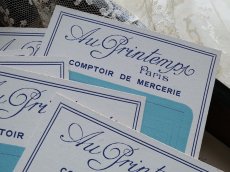 画像10: フランス アンティーク Au Printemps Paris  紙もの メルスリー ボタン シート (10)