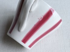 画像15: ディゴワン カップ 赤いしましま 2客セット A (15)