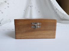 画像6: フランスアンティーク オリーブの木箱 モシュリンヌ すみれとミモザ (6)