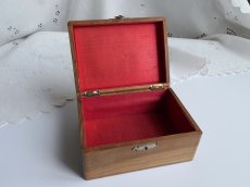 画像12: フランスアンティーク オリーブの木箱 モシュリンヌ すみれとミモザ (12)