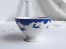 画像2: バドンヴィレー カフェオレボウル つばめ ブルー (2)