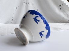画像17: バドンヴィレー カフェオレボウル つばめ ブルー (17)