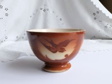 画像1: ショワジールロワ つばめのカフェオレボウル マロン (1)