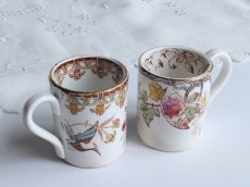 画像2: ジアン デミタス カップ  つばめと青鷺 2客セット A (2)
