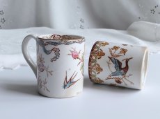 画像23: ジアン デミタス カップ  つばめと青鷺 2客セット A (23)