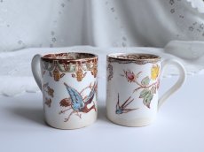 画像1: ジアン デミタス カップ  つばめと青鷺 2客セット B (1)