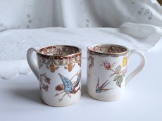 画像23: ジアン デミタス カップ  つばめと青鷺 2客セット B (23)