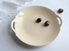 画像1: リュネヴィル ケーキプレート アイボリー (1)