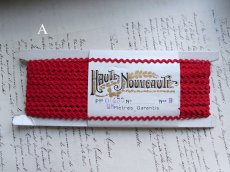 画像6: フランス アンティーク HAUTE NOUVEAUTE ブレード トリム コード レッド　(在庫2→0) (6)