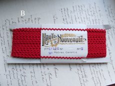画像8: フランス アンティーク HAUTE NOUVEAUTE ブレード トリム コード レッド　(在庫2→0) (8)