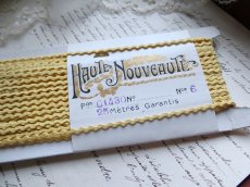 画像6: フランス アンティーク HAUTE NOUVEAUTE ブレード トリム コード ペールイエロー (6)