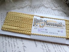 画像5: フランス アンティーク HAUTE NOUVEAUTE ブレード トリム コード ペールイエロー (5)