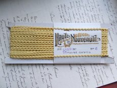画像3: フランス アンティーク HAUTE NOUVEAUTE ブレード トリム コード ペールイエロー (3)