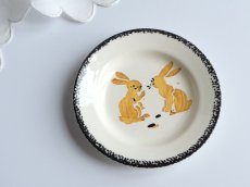 画像7: フランス アンティーク ディネット プレート うさぎ C (7)