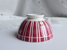 画像1: ディゴワン カフェオレボウル しましま ボルドー  (1)
