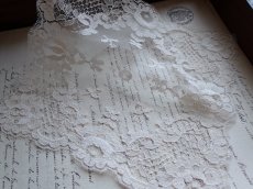 画像9: フランス アンティーク お花のモチーフレース 19cm　(在庫3→1) (9)