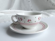 画像1: リュネヴィル カップ＆ソーサー 小花のステンシル A (1)