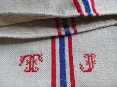 画像2: グレインサック トリコロール 赤のクロスステッチ TJ (2)