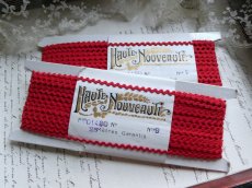 画像11: フランス アンティーク HAUTE NOUVEAUTE ブレード トリム コード レッド　 (11)