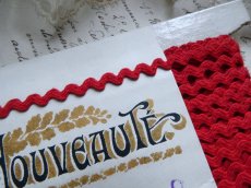 画像5: フランス アンティーク HAUTE NOUVEAUTE ブレード トリム コード レッド　 (5)