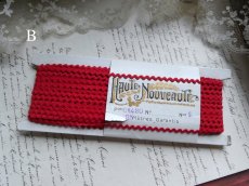 画像8: フランス アンティーク HAUTE NOUVEAUTE ブレード トリム コード レッド　 (8)