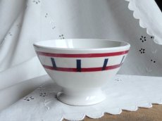 画像2: バドンヴィレー カフェオレボウル バスク柄　 (2)
