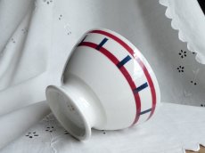 画像1: バドンヴィレー カフェオレボウル バスク柄　 (1)