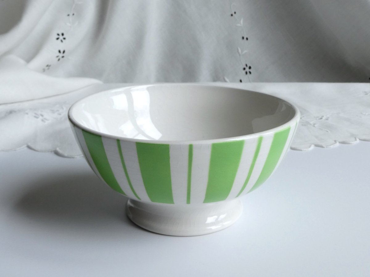 画像3: バドンヴィレー カフェオレボウル しましま ライム (3)