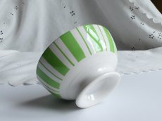 画像11: バドンヴィレー カフェオレボウル しましま ライム (11)