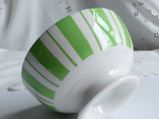 画像12: バドンヴィレー カフェオレボウル しましま ライム (12)