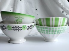 画像13: バドンヴィレー カフェオレボウル しましま ライム (13)