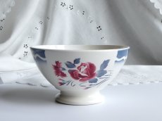 画像1: ディゴワン＆サルグミンヌ  カフェオレボウル '' NINA ROSA ''  フレンチブルー (1)