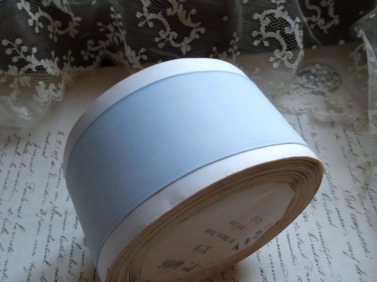 画像3: フランス製 巻きリボン ブルーシエル (3)