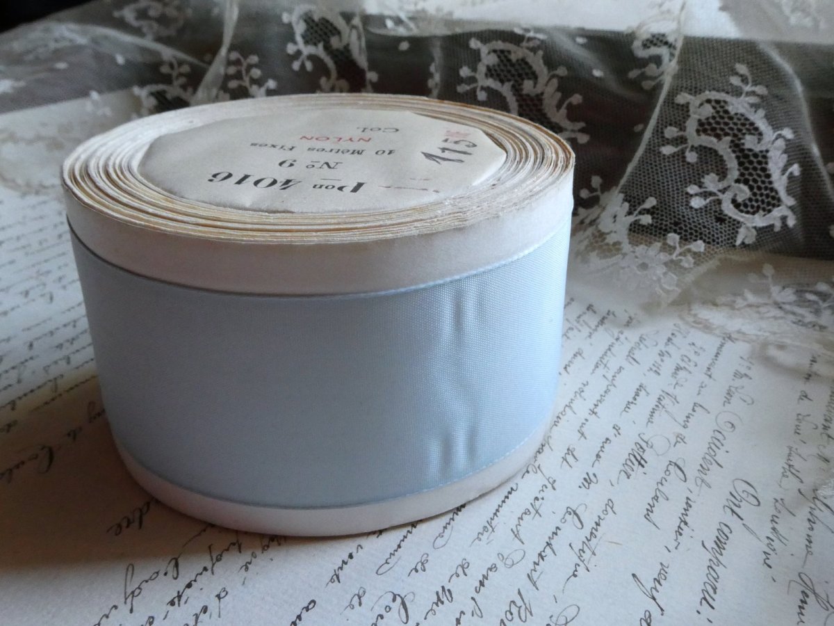 画像7: フランス製 巻きリボン ブルーシエル (7)