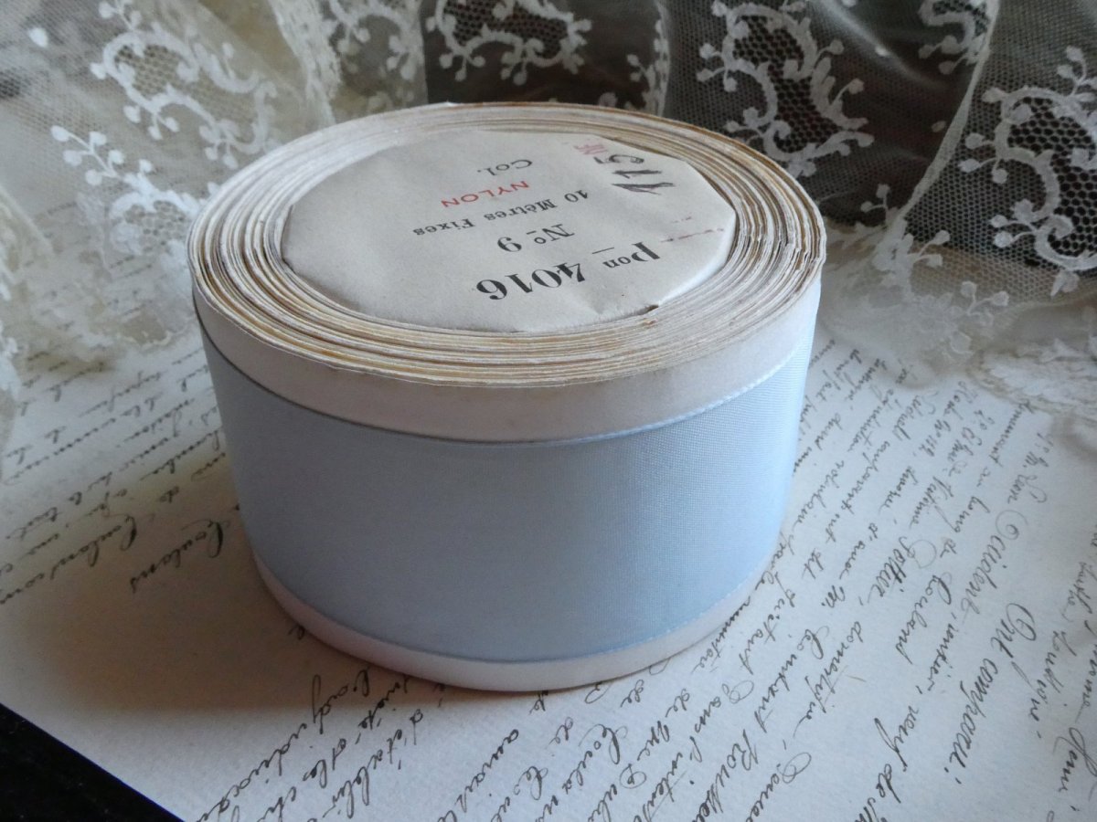 画像8: フランス製 巻きリボン ブルーシエル (8)