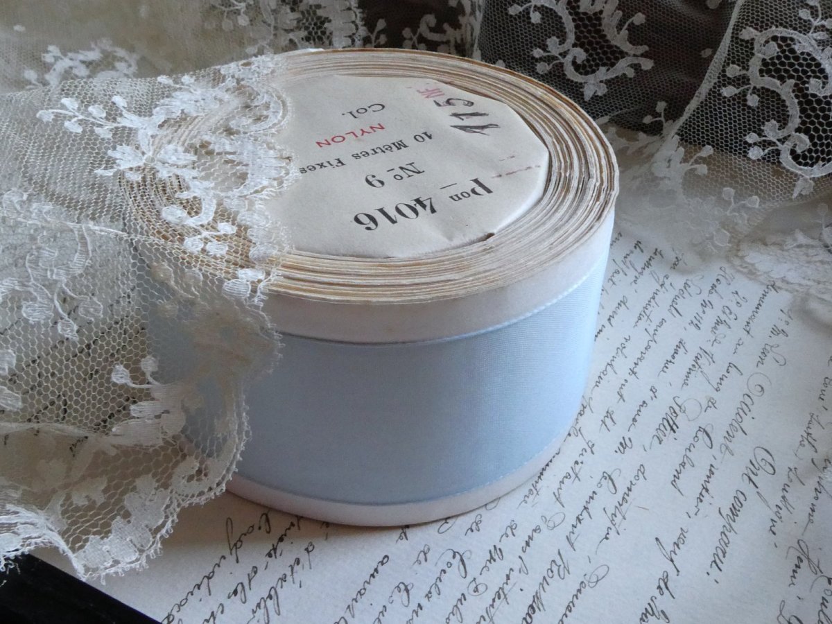 画像9: フランス製 巻きリボン ブルーシエル (9)