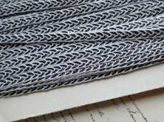 画像6: フランス アンティーク 台紙付き トリム コード ブラック (6)