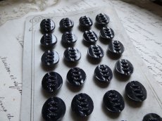 画像7: チェコスロバキア製 アンティーク ガラス ボタンシート レースアップ (7)