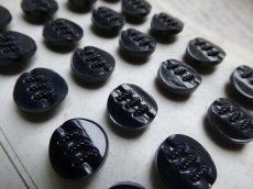 画像6: チェコスロバキア製 アンティーク ガラス ボタンシート レースアップ (6)