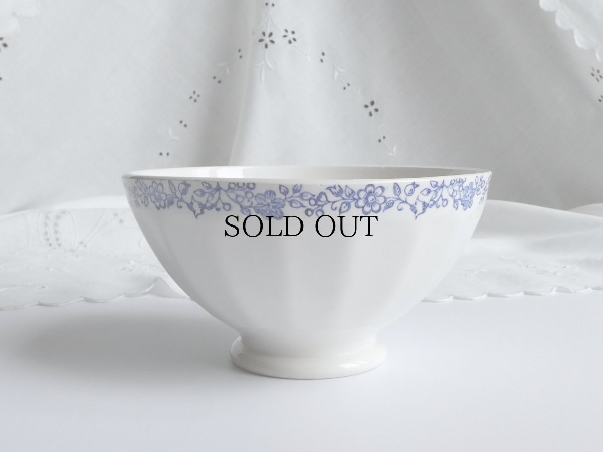 画像2: フランス ヴィンテージ カフェオレボウル お花のガーランド (2)