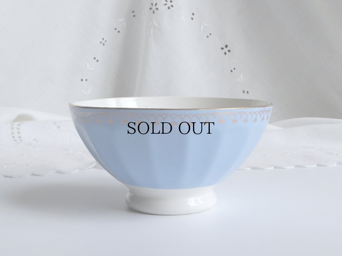 画像12: フランス ヴィンテージ カフェオレボウル パステルブルー (12)
